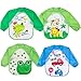 Baogaier Niño Baberos con Mangas Impermeables Manga Larga Lavables Camiseta EVA Comida Bebe Baberos de Alimentación Fáciles de Lavar Niños Ajustable Babero para Comer Pintar Tocar 4PCS - Azul Verde