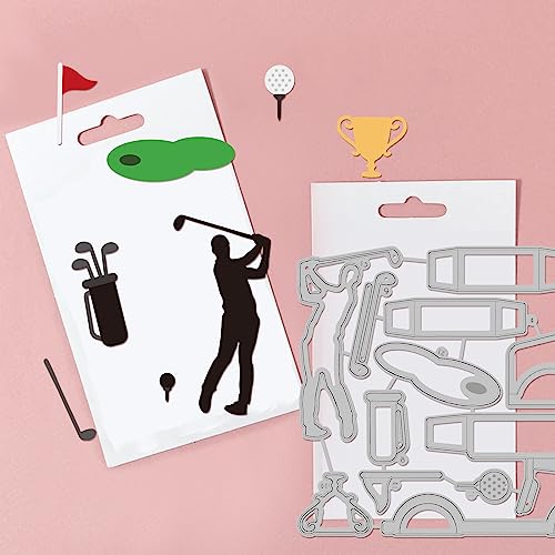 GLOBLELAND Golf Cart Cutting Dies for DIY Scrapbooking Metal Golf Tools Sport Die Cuts Embossing Stencils Template for Paper Card Making Decoration Album Craft Decor - Image 3