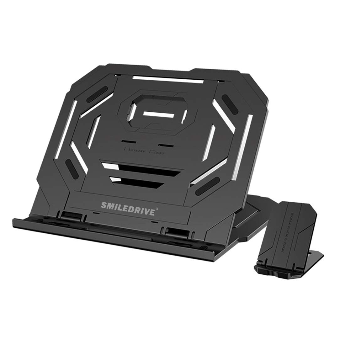 SMILEDRIVE® Adjustable Laptop Desk Table with Mobile Holder | Ergonomic Plastic Riser Laptop Stand | Made in India