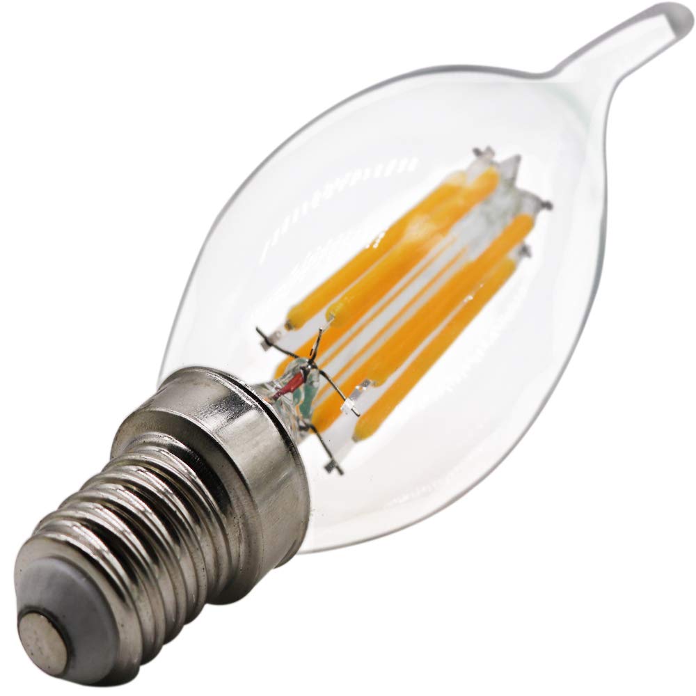 Ampoule LED rétro E14 20 x 6 W, Ampoule à tête Spirale E14, Ampoule brossée, Convient pour Le Montage de l'ampoule dans l'applique Murale Lustre.