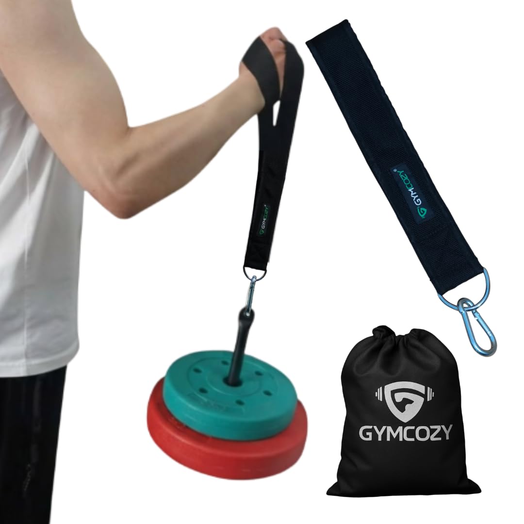 GYMCOZI Arm Wrestling Training Strap Belt with Carabiner | Forearm, Hand Grip & Finger Strength Trainer for Cable Machine & Free Weights | Adjustable Equipment for Power & Endurance-image-44