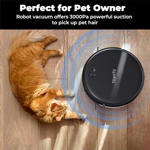 Thamtu Robot Vacuum and Mop for Hardwood Floor Low Pile Carpet Pet Hair - image 6