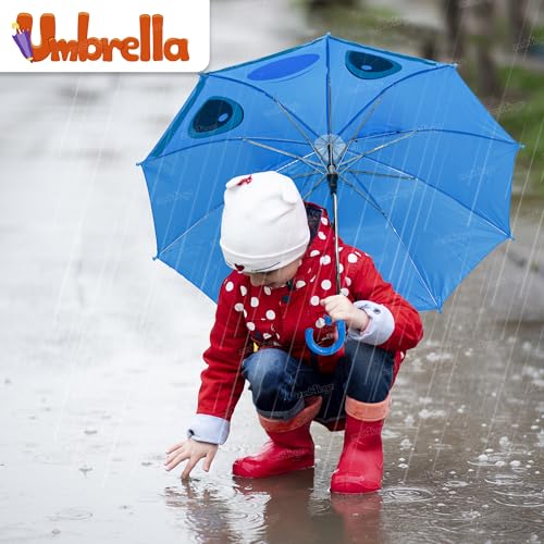 Image of Zest 4 Toyz Umbrella for Kids Windproof Waterproof Lightweight Stylish Easy To Carry 3D Cartoon Umbrella For Rain Kids Umbrella for Girls (Pack of 1) Blue