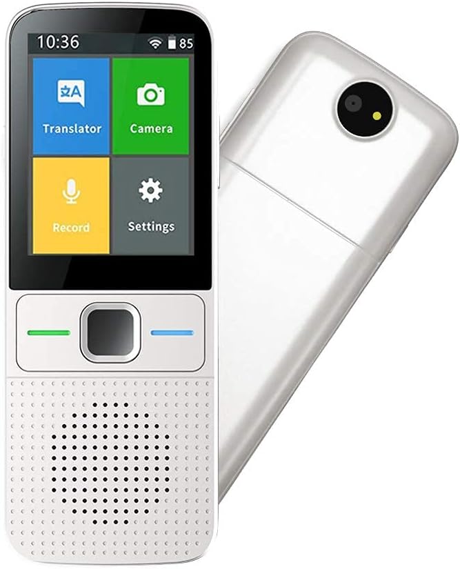 Language Translator Device Voice/Photo/Recording Translation Touch Screen Online&Offline Translator Support 137 Languages White