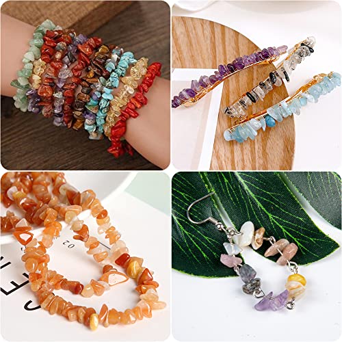 Labeol Jewelry Making Kit 24 Colors Crystals Beads for Ring Making Kits with Gemstone Chip Beads Jewelry Wire Pliers and Other Jewelry Making Supplies for Adults to DIY Necklace Bracelet and Earrings