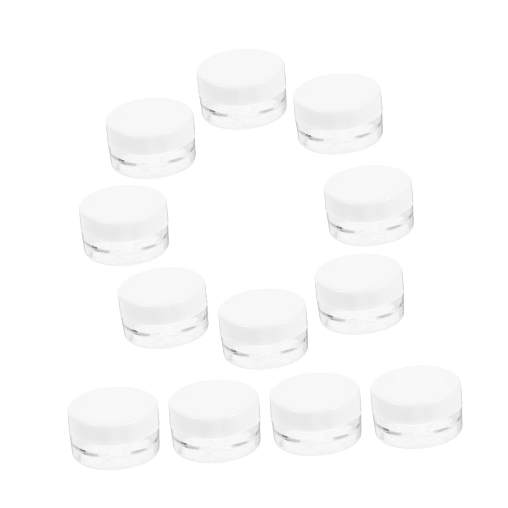 20pcs Cosmetic Sample Containers Round Plastic Cream Jars with Tight Sealing for Lotion Ointment Gel Facial Cream Storage