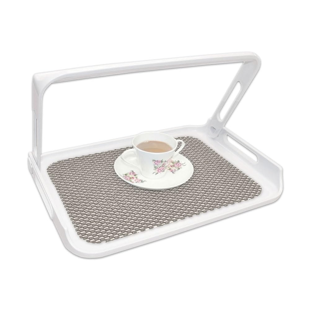 Nrs Healthcare Handi Plateau avec Poignée Repliable et Tapis Antidérapant