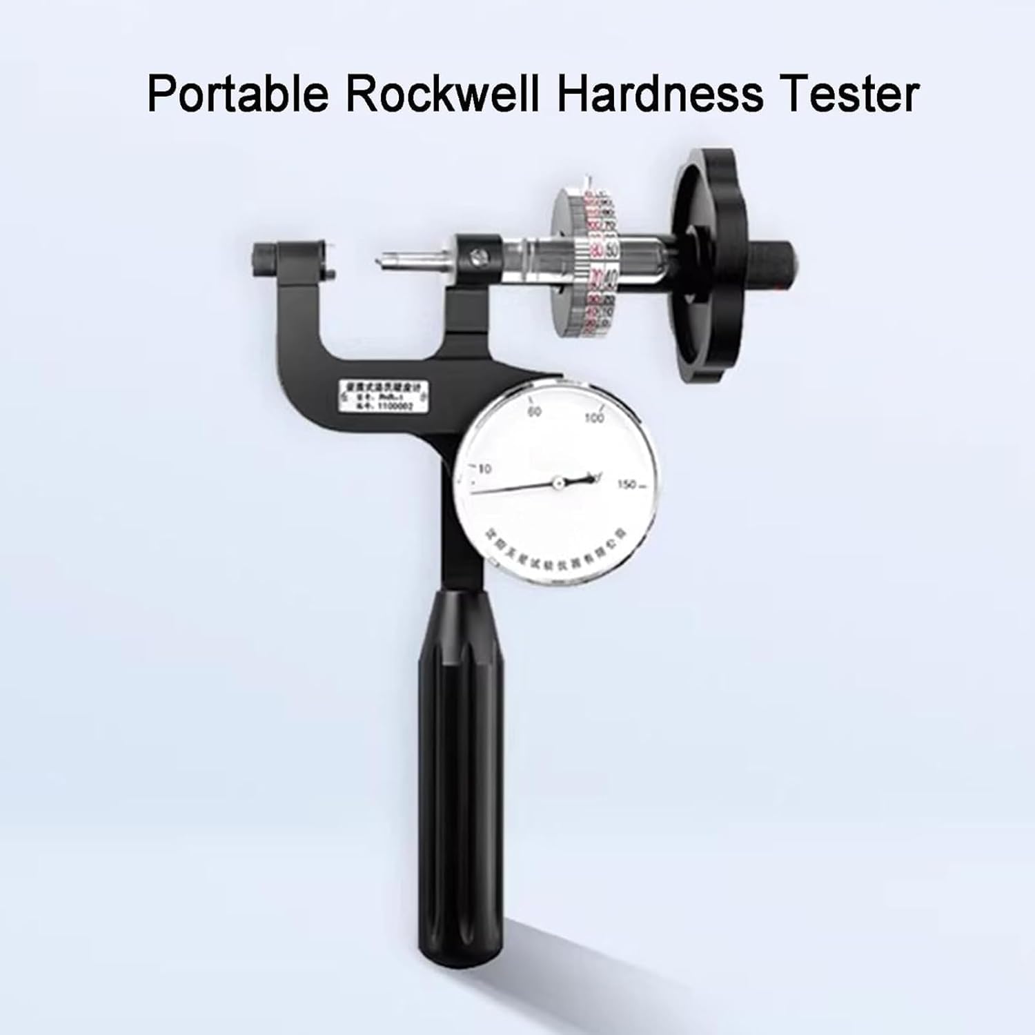 Probador de dureza de metal, medidor de dureza Rockwell portátil, fuerza de prueba inicial de 10 kg, orificio de 25 mm, resolución de 0,5 horas para una medición precisa de la dureza del metal