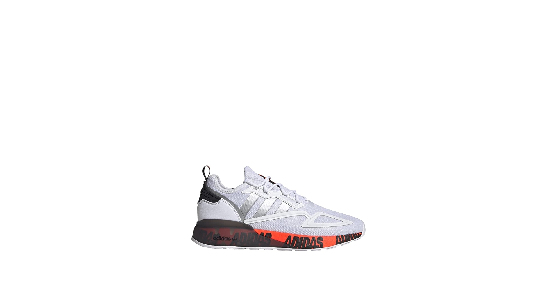 adidas T nis masculino Originals ZX 2K Boost, branco/prata met adidas T nis masculino Originals ZX 2K Boost, branco/prata met