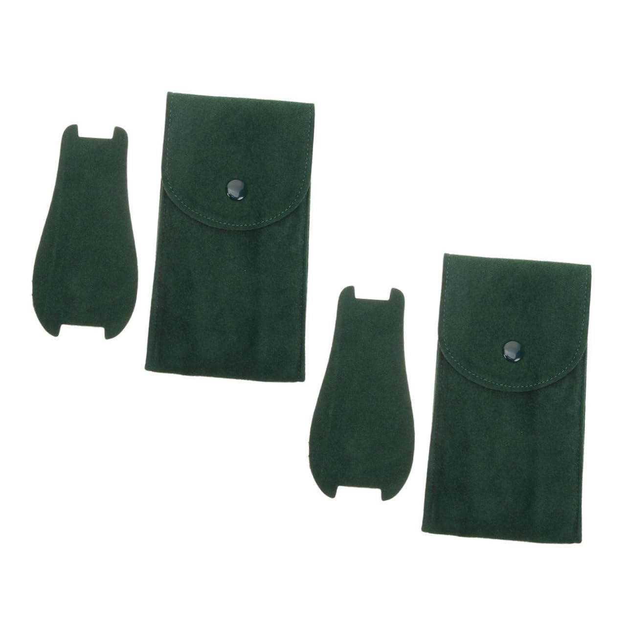 UKCOCO 5 Sätze Aufbewahrungstasche Ansehen Für Tragen Wasserdicht Sprechen Beutel Reise-uhrentasche Ausstellungstasche Ansehen Flusenuhrentasche Flanell Green 2 Stück * 5