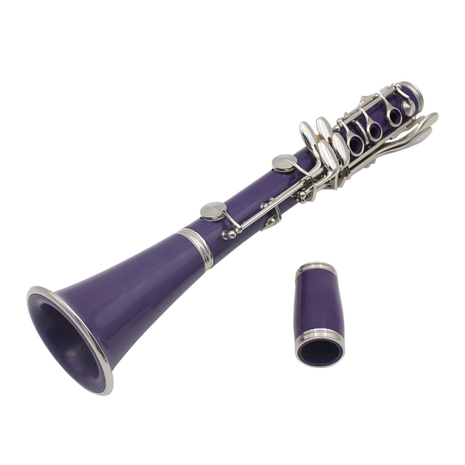 Clarinete BB de 17 Llaves, Instrumento Profesional de Viento de Madera, Diseño de ABS Liviano con Guantes, Tela de Limpieza, Destornillador y Estuche de Almacenamiento