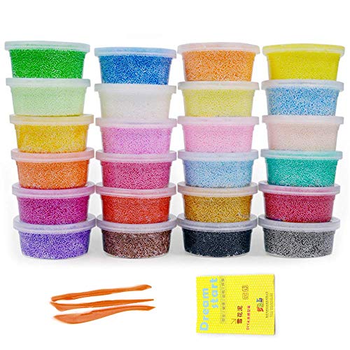 Simuer Snow Slime, Snow Mud DIY Fluffy Slime Kit Snow Clay Slime Toy Fluffy Slime Snow Slime Kit Stress Reliever Stress Relief Toy No Borax DIY Gift