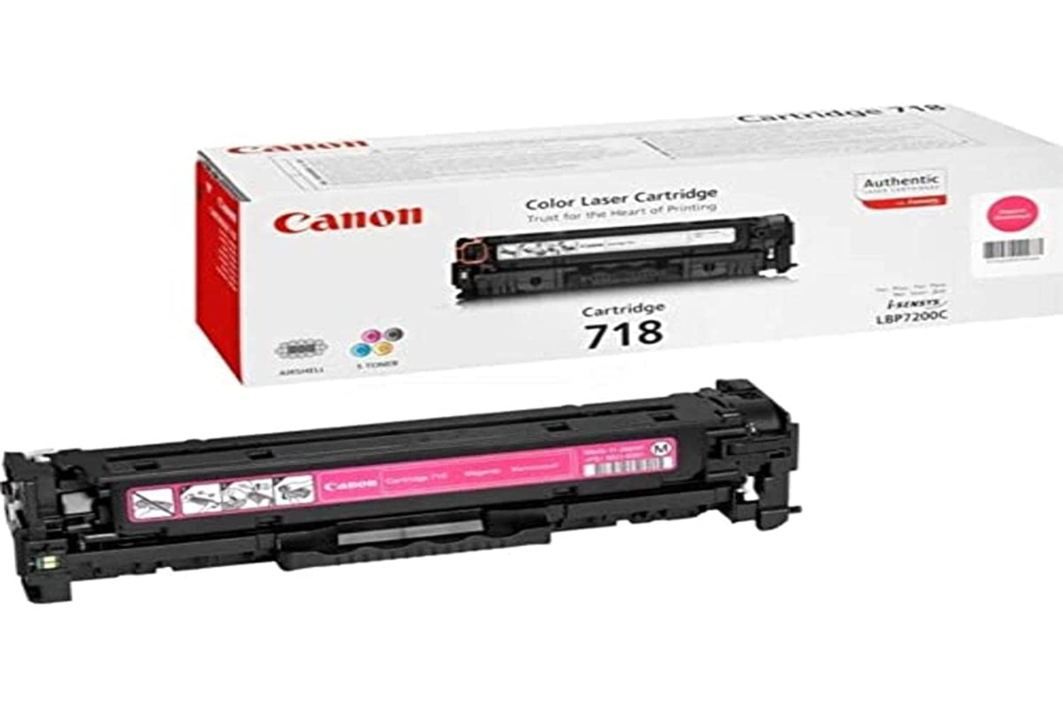 Canon Cartuccia 718 M Toner Magenta, Rendimento 2900 Pagine, Imballo In Cartone-image