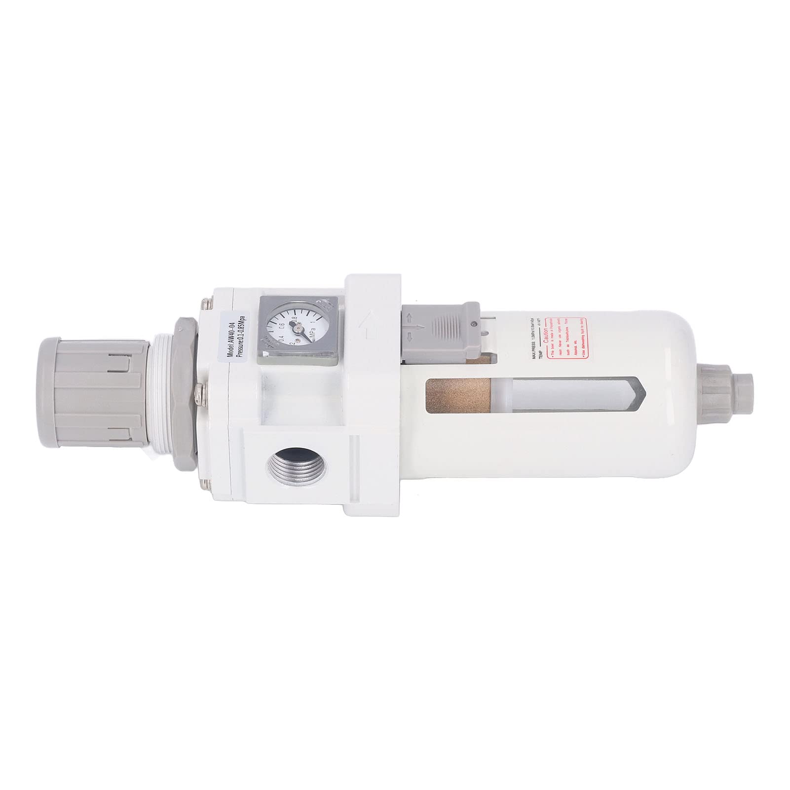 Regolatore di Pressione del Filtro 'aria G1/2in Filtro del Compressore D'aria con Drenaggio Automatico della Pressione Differenziale con Manometro