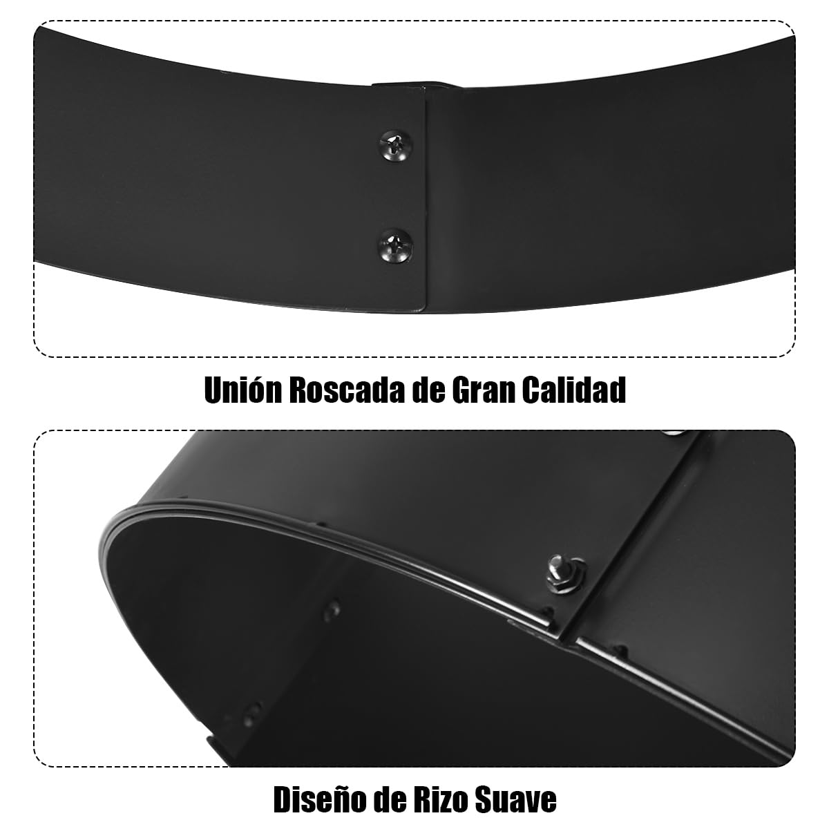 COSTWAY Anillo Redondo para Hoguera Exterior, Inserto de Forro de Metal Resistente de 36 Pulgadas Exterior/30 Pulgadas Interior, Brasero al Aire Libre para Patio, Jardín, Camping, Negro