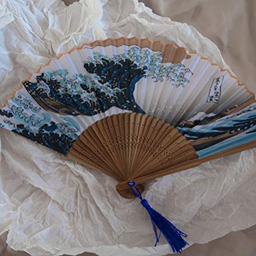 ABOOFAN 2Pcs Pequenos Fãs de Mão Dobrável para Adultos Chineses Leques de Bambu Do Vintage Japonês p