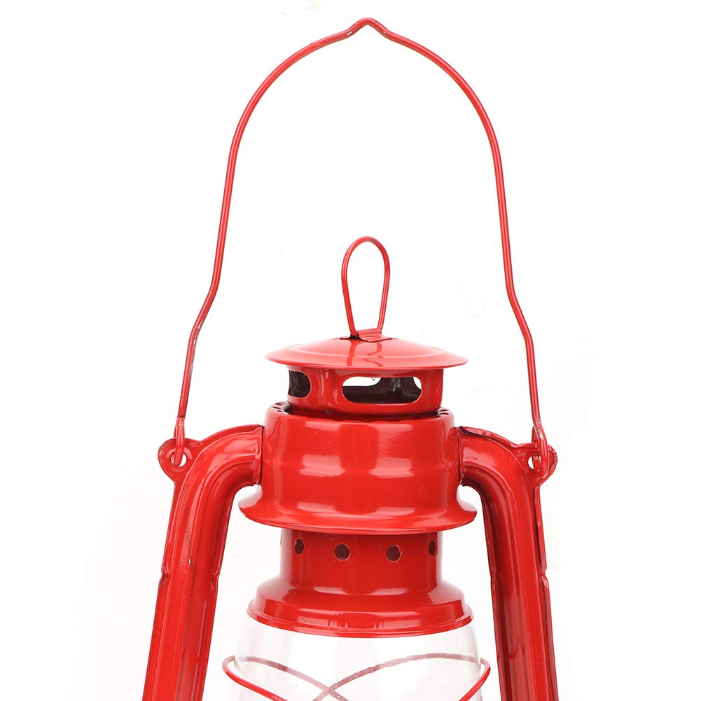 Lanterna a Olio di Cherosene, Lampada a Cherosene Retrò Lampade a Olio Rosso Ferro per Feste Regalo per Interni Ed Esterni, Lampada a Olio a Sospensione