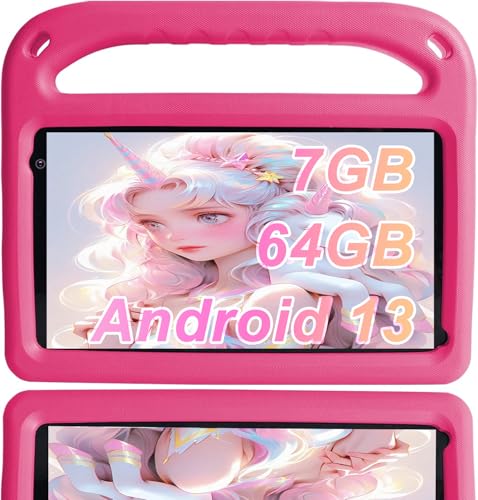 GOODTEL Tablet Niños Android 13 7GB RAM+64 GB ROM, Tablet para Niños 7 Pulgadas, WiFi, Bluetooth...