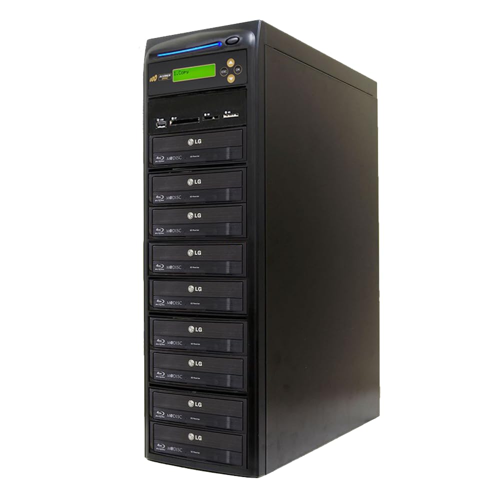 1 to 8 Multimedia Backup Duplicator - Flash/Disc to Blu-Ray AD08-MMBD