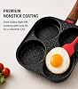 BASECENT Egg Pan - Nonstick 4-Cup Frying Pan - Healthy Aluminum Omelette Skillet for Fried Eggs, Pancakes, and Breakfast - Compatible with Gas & Induction Cooktops #5