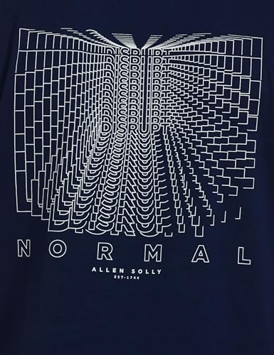 Image of Allen Solly Men's Cotton T-Shirt | Drop Shoulder | Back Print | Regular Fit | Casual Streetwear Style