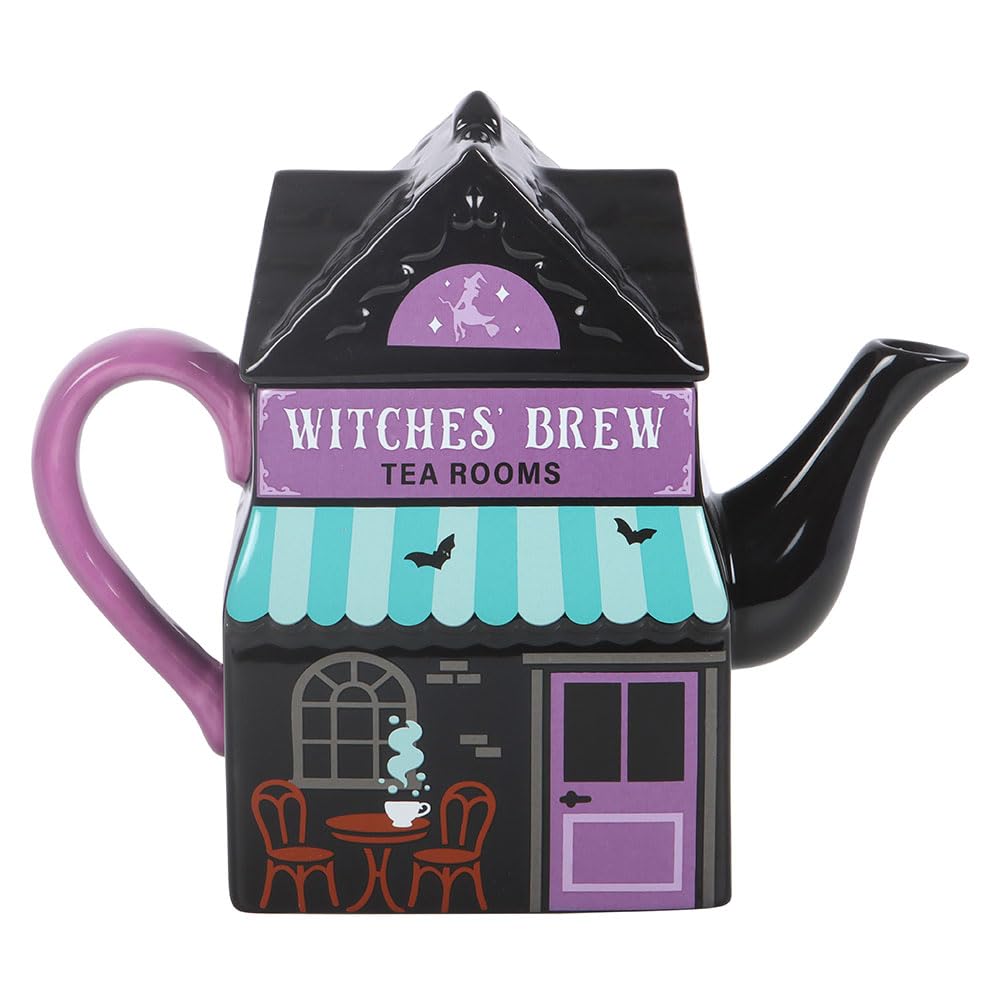 Witches' Brew Tea Room Teapot | Novelty Kitchen Decor | Ceramic Pot