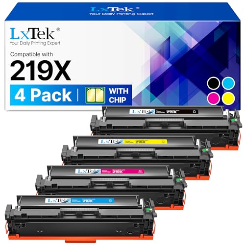 Toner HP 219X compatible LxTek lot de 4 pour résoudre les pannes d'encre sur LaserJet 3302fdw
