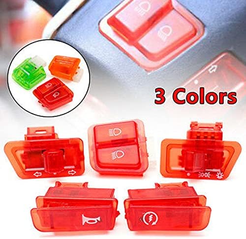 Miniatura 5 de Interruptor de señal de giro de motocicleta y botón de bocina de luz cercana para scooter GY6 50Cc 125Cc 150Cc AF17 AF18 rojo