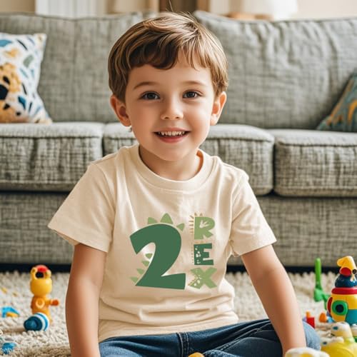 Image of Toddler Boys Girls 2nd Birthday Shirt Outfit for Kids Two Years Old Birthday Gift for Party Short Sleeve Tshirt