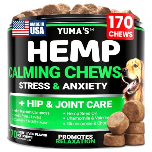 Hemp Calming Chews for Dogs - 170 Treats - Advanced Dog Calming Chews