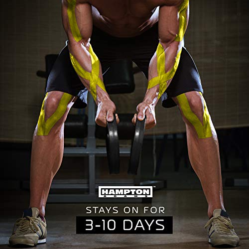 Image of Hampton Adams | As Seen on Shark Tank | Original Kinesiology Tape | 135ft Uncut Bulk Roll | Supports & Protects Muscle Wrist Knee Shoulder Back Plantar Fasciitis | Waterproof Hypoallergenic (Yellow)