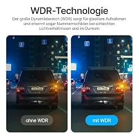 4K Dashcam mit 3,94" Bildschirm/Vorne & hinten/Autokamera mit 170° Weitwinkelansicht/Nachtsicht/Parküberwachung/G-Sensor –Loop-Aufnahme, ideal für sicheres Fahren – Ansicht 7