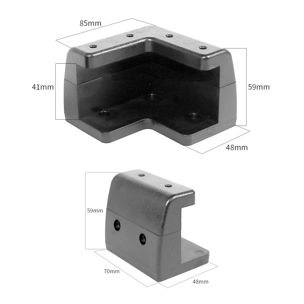 Alide 1 set di montaggio solare: set di montaggio, staffe angolari e laterali in plastica ABS, per pannelli con telaio da 17-40 mm