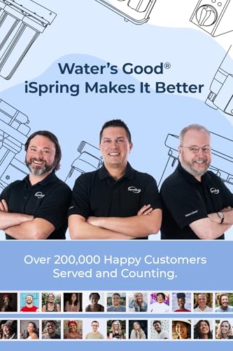 Image of iSpring FC25B-PB 4.5 inch x 20 inch Lead, Arsenic, Cadmium, Chlorine Reducing Whole House Water Filter, SGS-Tested, Fits iSpring WGB32B Series