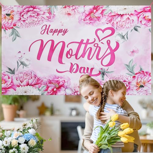Banner grande Feliz Día de la Madre 71x43 pulgadas miniatura 2