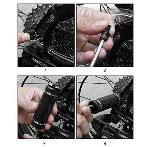 image for WADEKING Quick-Release Bike Pegs, Suitable for 3/8-inch Axles, with To