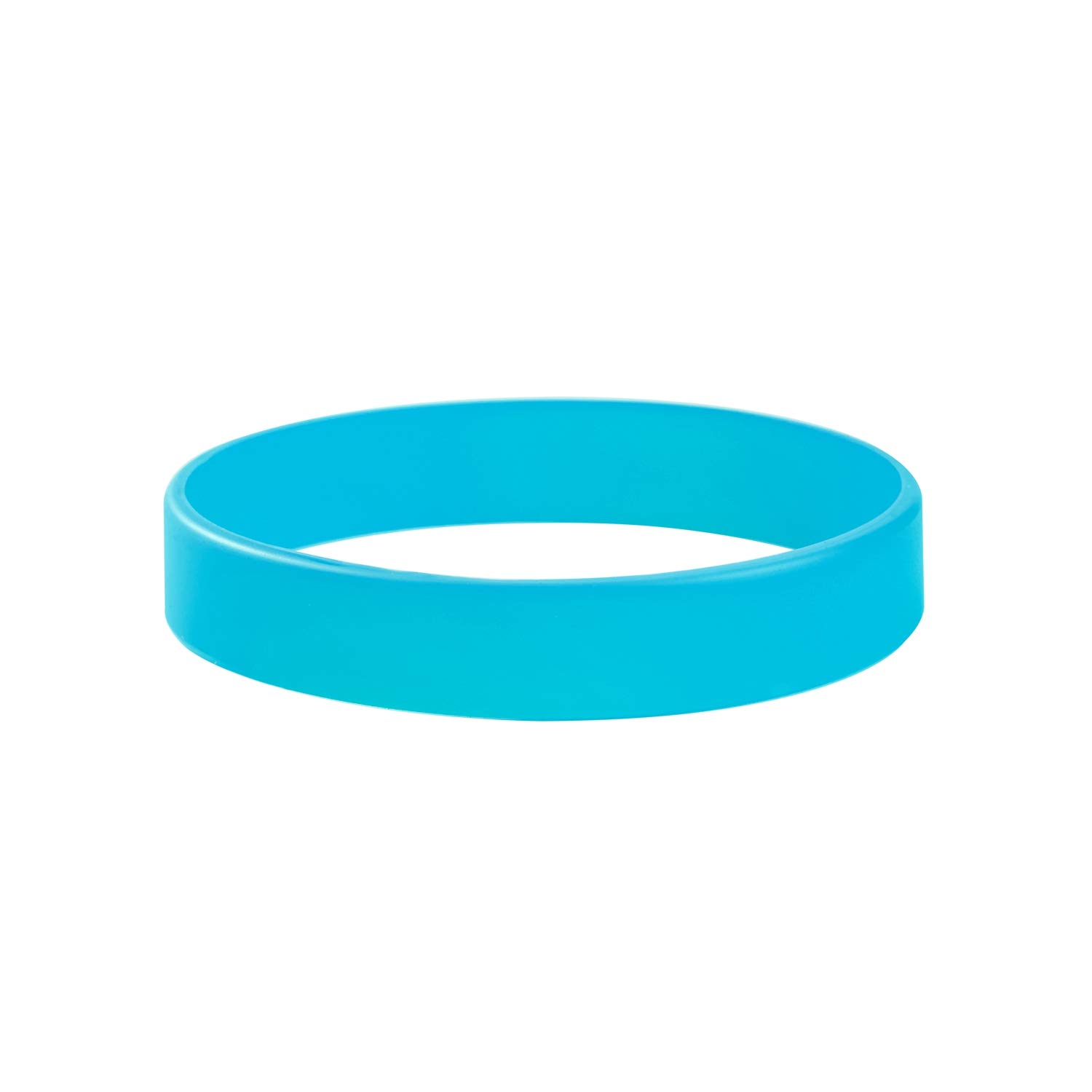 BRANDWINLITE Wholesale 6pcs/pack Single Colors Blank Silicone Wristbands Rubber Bracelets, 6pcs/Sky Blue, Youth/7“ - Image 4