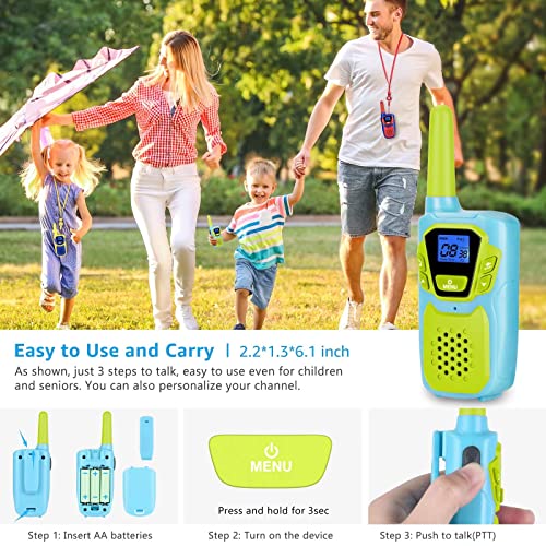 Walkie Talkies For Kids Adults Long Range Rechargeable 3 Pack, Drop Proof Walkie Talkies Toys Gifts For Girls Boys Age 3 5 6 8 9 12, Usb Walkie Talkies For Outdoor Indoor Play Camping Birthday Party #TOP2