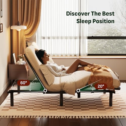 Image of Softa Queen Adjustable Bed Frame with 12 inch Gel Memory Foam Mattress, Synchronized Head & Foot Lift, Electric Bed Base with Remote Control, 600 LBS Capacity, Whisper Quiet Motor, CertiPUR-US Certified