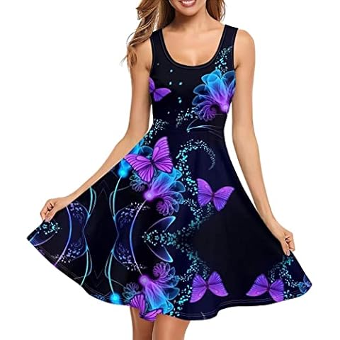 Renewold Women's Casual A-line Tank Dress Cover