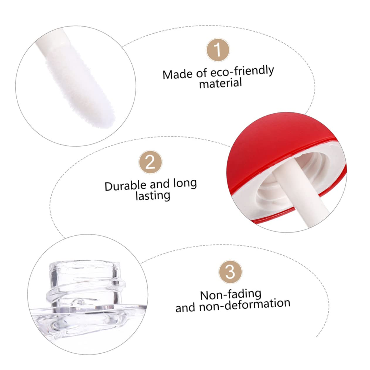 PACKOVE 50 Set Di Flaconi Per Lucidalabbra Tinta Per Labbra Fai Da Te Tubetti Per Lucidalabbra Luccicanti A Tubi A Forma Di Cuore Nero Carini Contenitori Per Rossetto