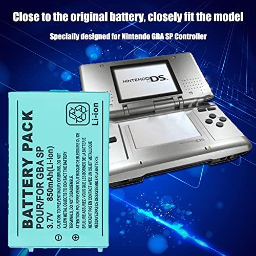 GBA SP 850mAh Rechargeable Lithium-ion Battery with Tool Pack Kit Compatible for Nintendo Gameboy Advance SP Battery