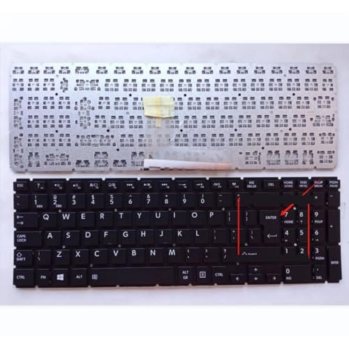 Clavier Toshiba série C55-C C50-C de rechange AZERTY noir avec touche Entrée en L