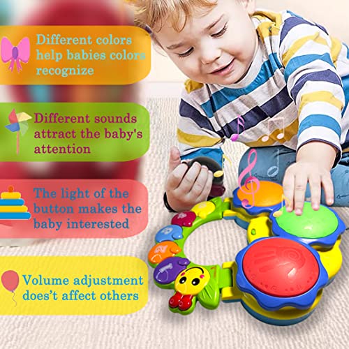 Baby Musical Toys 12-18 Months,Multi Musical Drum Piano Toys,Early Learning Education Music/Lights/,Toddler Toys Activity Center Toys Kids Christmas Birthday Gifts For 1 2 3 Year Old Boys Girls #TOP2