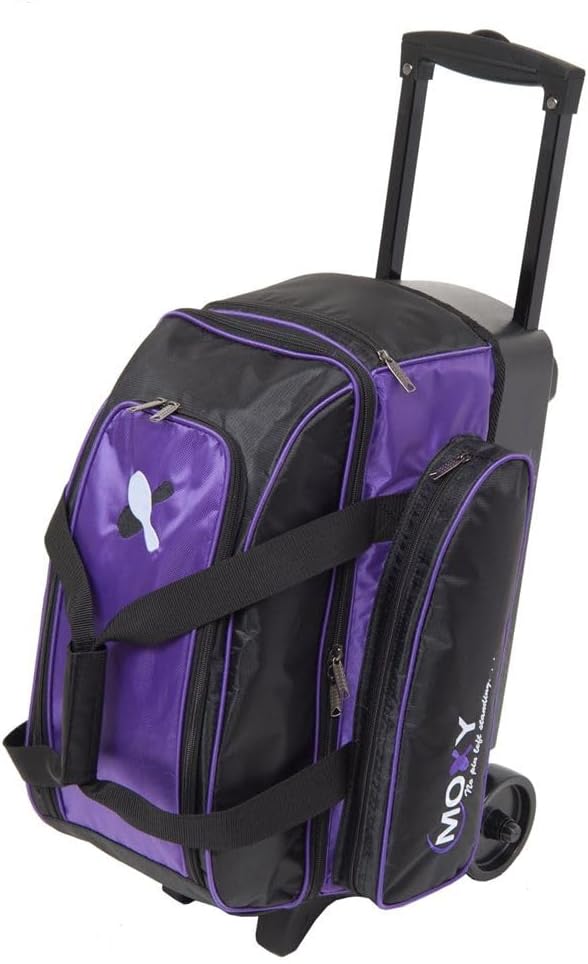 Bowlerstore Products Moxy Double Roller Bowling Bag- Purple/Black