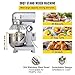 Happybuy 30Qt Commercial Food Mixer with Timing Function， Commercial Mixer 1250W Stainless Steel Bowl Heavy Duty Electric Food Mixer Commercial with 3 Speeds Adjustable, Perfect for Bakery Pizzeria