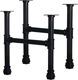 HouseAid 16 Inch Industrial Pipe Legs, Rustic Iron Legs for Custom Tables and Furniture,
