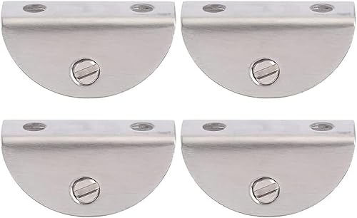 BZHAOMAOL Door Hinges, 4pcs Glass Clamps Deck Railing Post Fixing Clamps Glass Shelf Brackets Stainless Steel Balustrade Post Sturdy Glass Railing