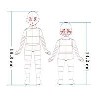 Vista 2 de 2 piezas de regla de curva francesa para niños para diseño de patrones humanoides de costura, reglas de curva francesa para medición de ropa, papel