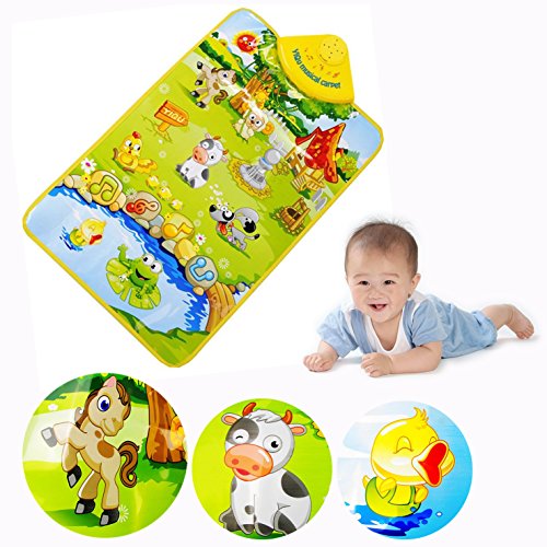 Gearmax® Musical Musik Farm Kind Spielen Klavier Bauernhof Baby Matte Tier Pädagogische Weich Kick Spielzeug Geschenk Teppich Play Mat